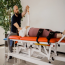 RAFFAELLO bariatric standing stretcher: three sections, with height and inclination achieved by two electric motors (roll holder included) RAFFAELLO bariatric standing stretcher: three sections, with height and inclination achieved by two electric motors (roll holder included)